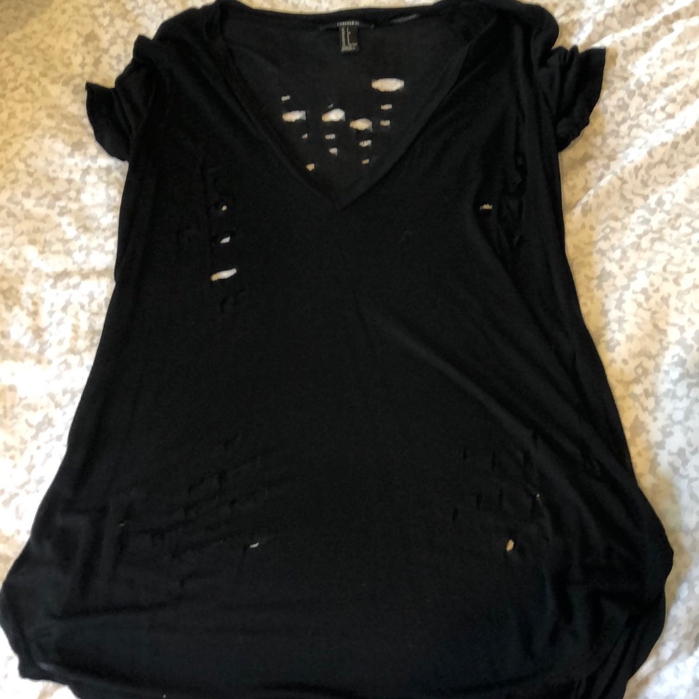 Black burnout Tee